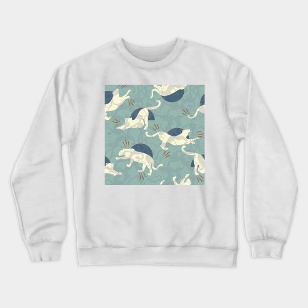 Vintage Panthers - Surreal Jungle / Mint Crewneck Sweatshirt by matise